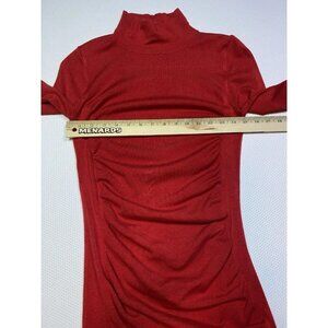 Long Sleeve Turtle Neck Ruched